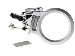 Lupa trzecia ręka 2 led uchwyt 2x 90mm lutowania