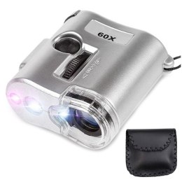 Mikroskop lupa jubilerska 60x led uv profesjonalny