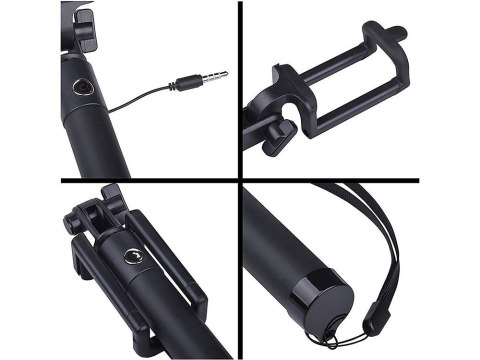 Uchwyt do monopod kijek z kablem solidny