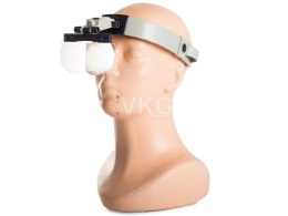 LUPA NAGŁOWNA OKULARY PRECYZYJNE 3,5x WYMIENNE LED