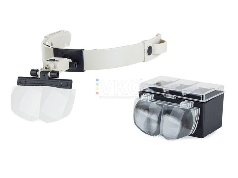LUPA NAGŁOWNA OKULARY PRECYZYJNE 3,5x WYMIENNE LED