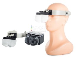 LUPA NAGŁOWNA OKULARY PRECYZYJNE 3,5x WYMIENNE