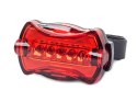 Lampka rower oświetlenie rowerowe tył tylna 5 led