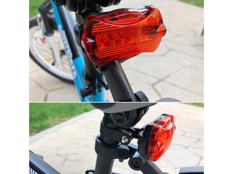 Lampka rower oświetlenie rowerowe tył tylna 5 led