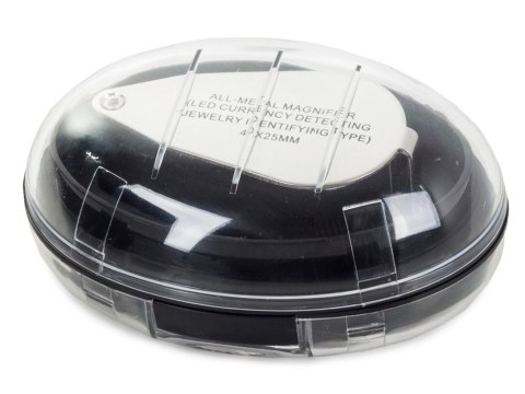 Lupa kieszonkowa składana 2 led uv metalowa 40x