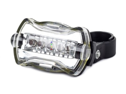 OŚWIETLENIE ROWEROWE 5 LED LAMPKA ROWER BIAŁE TYŁ