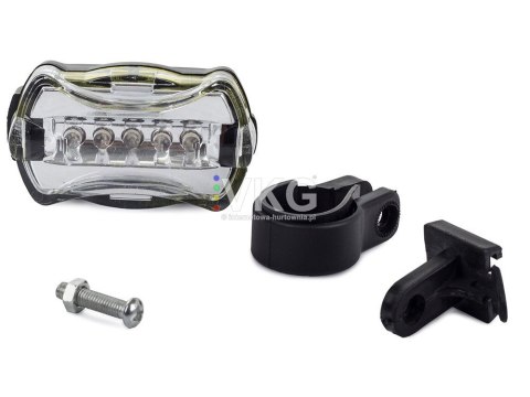 OŚWIETLENIE ROWEROWE 5 LED LAMPKA ROWER BIAŁE TYŁ