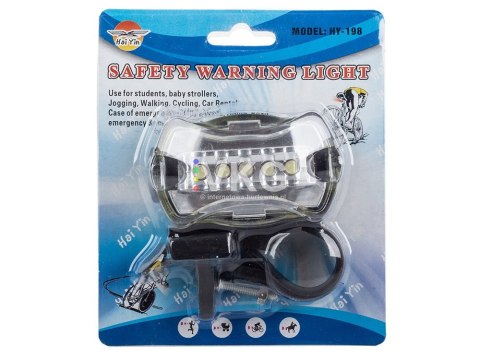 OŚWIETLENIE ROWEROWE 5 LED LAMPKA ROWER BIAŁE TYŁ