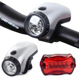 Oświetlenie rowerowe 5+5 led przód tył rower