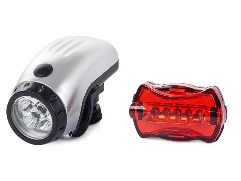 Oświetlenie rowerowe 5+5 led przód tył rower