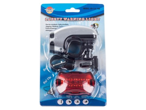 Oświetlenie rowerowe 5+5 led przód tył rower