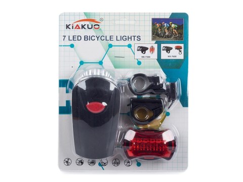 Oświetlenie rowerowe lampka rowerowa rower 7+5 led