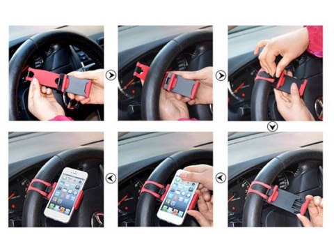 Uchwyt samochodowy na kierownicę telefon gps nawi