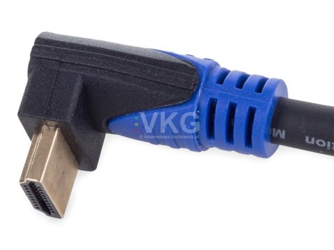 KABEL HDMI - HDMI 1,5m WTYK KĄTOWY 90 FULL HD GOLD