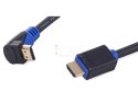 KABEL HDMI - HDMI 1,5m WTYK KĄTOWY 90 FULL HD GOLD