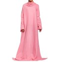 KOC Z RĘKAWAMI SNUGGIE POLAROWY DO CZYTANIA RÓŻOWY