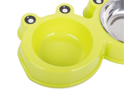 Miska podwójna dla psa kota metalowa 0,175l x 2