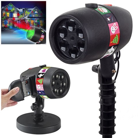 Projektor led slajdy do slajdów świąteczny 12 ip
