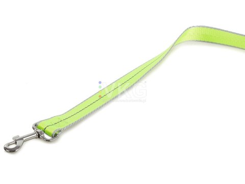 SZELKI DLA PSA KOTA + SMYCZ ODBLASKOWA 2,5CM KOLOR ZIELONY