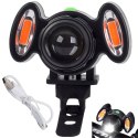 Bailong lampka rowerowa przednia led xm-l t6 2 cob