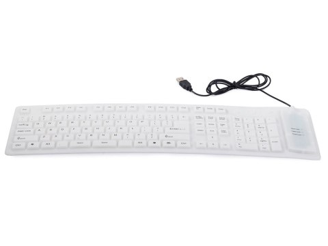 Klawiatura silikonowa gumowa biała usb numeryczna