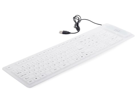Klawiatura silikonowa gumowa biała usb numeryczna