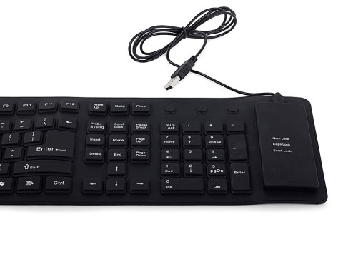 Klawiatura silikonowa gumowa czarna usb numeryczna