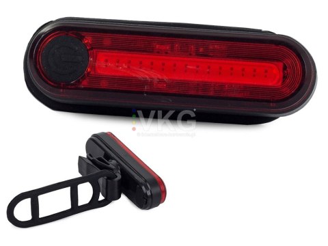 LAMPKA ROWEROWA TYŁ 3 FUNKCJE LED COB CZERWONA