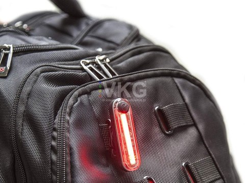 LAMPKA ROWEROWA TYŁ 3 FUNKCJE LED COB CZERWONA