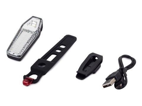 Lampka rowerowa przód tył led cob z klipsem usb
