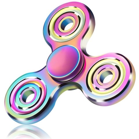 Spinner hand fidget metalik metalowy tęcza