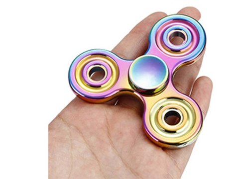 Spinner hand fidget metalik metalowy tęcza