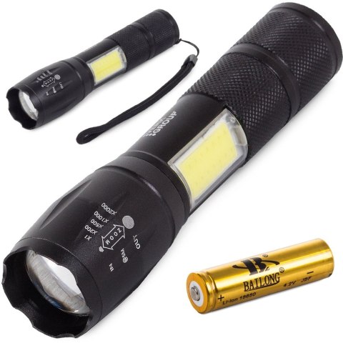 Latarka Bailong taktyczna led cree zoom XML T6 COB