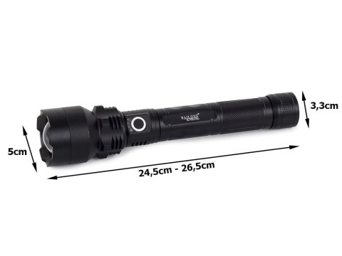 Latarka Bailong taktyczna mocna LED XHP50 zoom usb