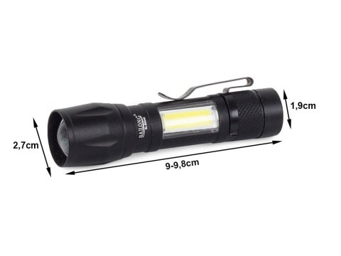 Latarka Bailong klasyczna mini cree zoom XP-E COB