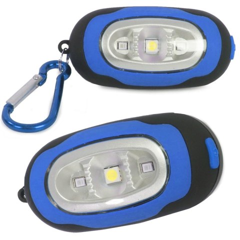 Mini latarka brelok 3 LED lampka magnes do plecaka