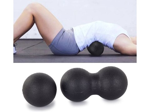 Piłka do masażu wałek roller do ćwiczeń + podwójna