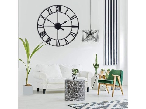 Zegar ścienny rzymski retro vintage loft 3d 60cm