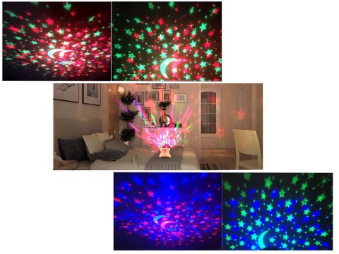 Projektor gwiazd lampka nocna nieba star led usb