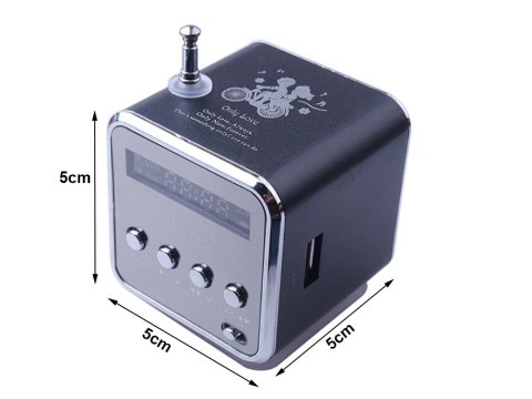 Głośnik bezprzewodowy przenośny mini radio fm led