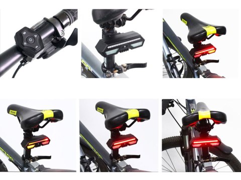 Lampka rowerowa kierunkowskaz led na rower tył usb