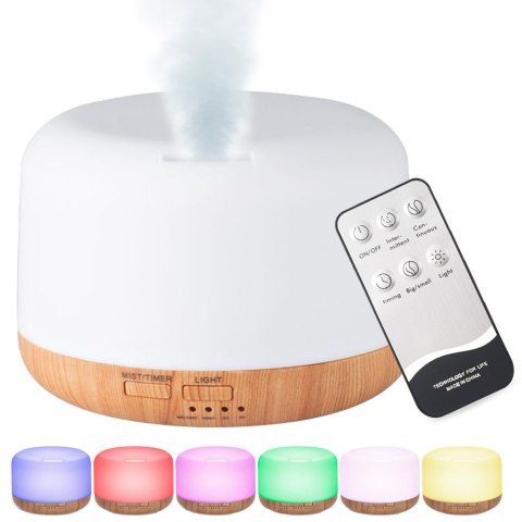Nawilżacz powietrza dyfuzor aromaterapia pilot rgb