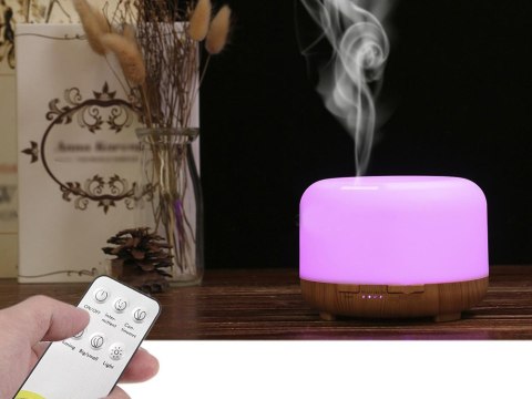 Nawilżacz powietrza dyfuzor aromaterapia pilot rgb