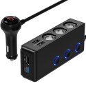 Rozdzielacz gniazda zapalniczki 12-24v 4xusb qc
