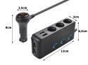 Rozdzielacz gniazda zapalniczki 12-24v 4xusb qc