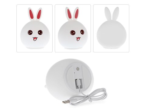 Lampka nocna dla dzieci led królik dotyk rgb