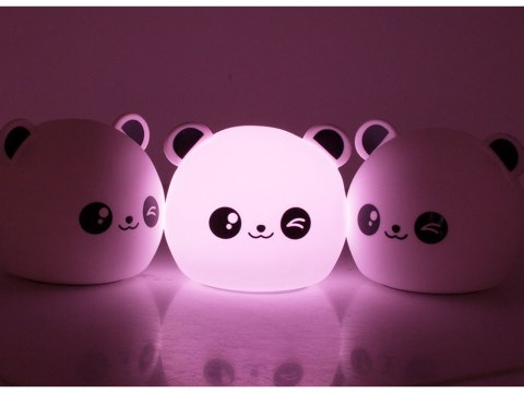 Lampka nocna dla dzieci led panda rgb dotyk
