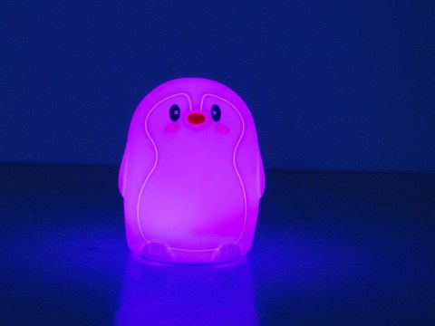 Lampka nocna dla dzieci led rgb pingwin dotyk