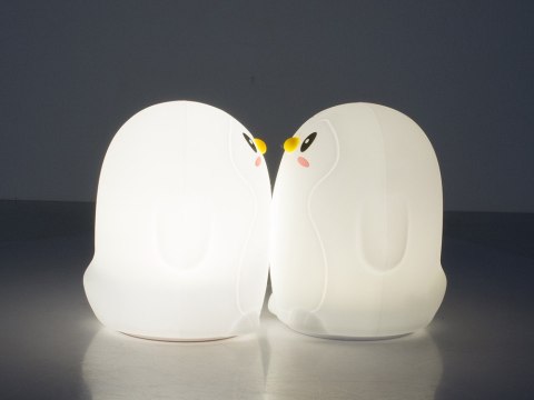 Lampka nocna dla dzieci led rgb pingwin dotyk