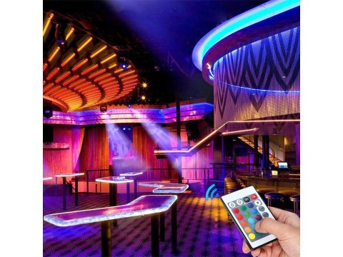 Taśma led smd 3528 rgb 5m wodoodporna pilot zestaw